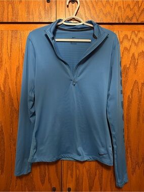 Nike Blue Half Zip Athletic Pullover